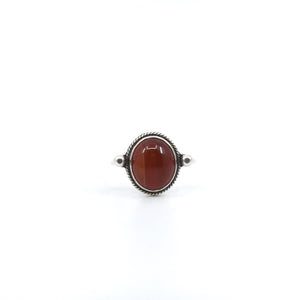 Delica Ring - Red Agate Ring - Silversmith Ring - Feminine Jewelry