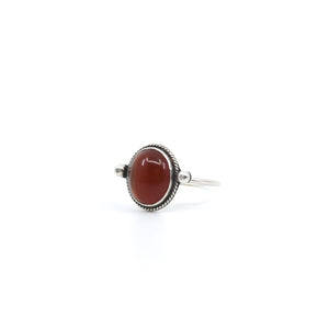 Delica Ring - Red Agate Ring - Silversmith Ring - Feminine Jewelry