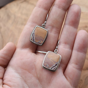 Sonora Jasper Earrings - Earthy Jasper Drop Earrings - Silversmth Earrings