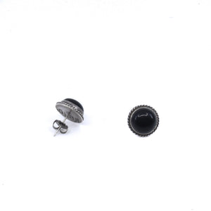 Black Onyx Traditional Posts - .925 Sterling Silver - Onyx Studs - Silversmith Posts - Big Post Earrings