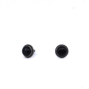 Black Onyx Traditional Posts - .925 Sterling Silver - Onyx Studs - Silversmith Posts - Big Post Earrings