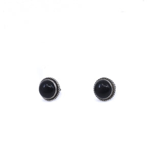 Black Onyx Traditional Posts - .925 Sterling Silver - Onyx Studs - Silversmith Posts - Big Post Earrings