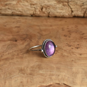 Amethyst Delica Ring - Silversmith Ring - Amethyst Ring - Amethyst Jewelry