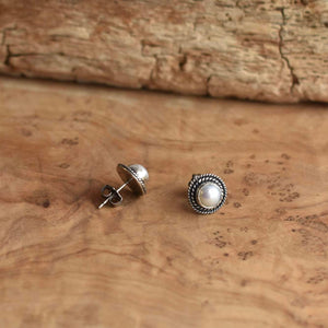 Freshwater Pearl Posts - Western Pearl Posts - Boho Pearl Posts - Silversmith Earrings