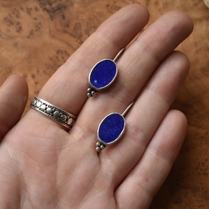 Piper Earrings - Lapis Lazuli Earrings - .925 Sterling Silver - Lapis Drop Earrings - Silversmith