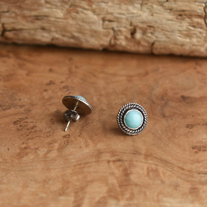 Western Amazonite Posts - Amazonite Earrings - Amazonite Studs - Silversmith Earrings