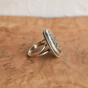 Boho Ring in Ocean Jasper - .925 Sterling Silver Ring - Silversmith Ring