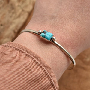 Turquoise Cuff Bracelet - Turquoise Bracelet - Turquoise Bangle - Silversmith Bracelet