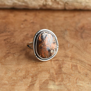 Boho Ring Boulder Opal - .925 Sterling Silver - Silversmith Ring OOAK