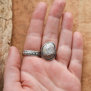 Laguna Lace Agate Chunky Boho Ring - .925 Sterling Silver - Choose Your Own Stone - Silversmith Ring