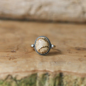 Picture Jasper Delica Ring - Picture Jasper Ring - .925 Sterling Silver - Silversmith - OOAK