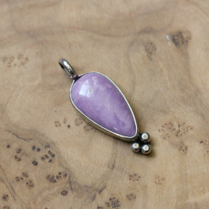 Phosphosiderite Sweetheart Pendant - Phosphosiderite Necklace - Soft Purple Boho Pendant