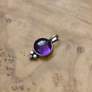 Lil Sweetheart Pendant - Purple Amethyst Pendant - .925 Sterling Silver - Amethyst Necklace