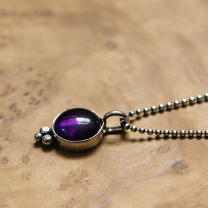 Lil Sweetheart Pendant - Purple Amethyst Pendant - .925 Sterling Silver - Amethyst Necklace