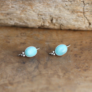 Amazonite Piper Earrings - Boho Amazonite Drop Earrings - Robins Egg Blue - Silversmith