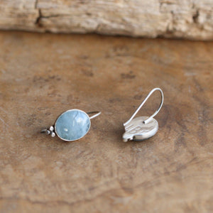 Ready to Ship - Aquamarine Piper Earrings - Boho Aquamarine Jewelry - March Birthstone - Silversmith