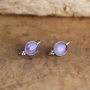 Amethyst Piper Earrings - Soft Amethyst Drop Earrings - Sterling Silver - Boho Amethyst Jewelry