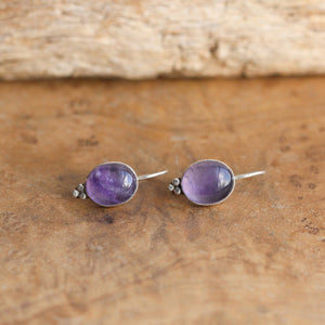 Amethyst Piper Earrings - Soft Amethyst Drop Earrings - Sterling Silver - Boho Amethyst Jewelry