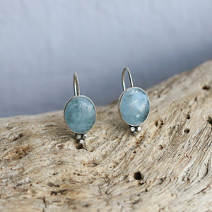 Ready to Ship - Aquamarine Piper Earrings - Boho Aquamarine Jewelry - March Birthstone - Silversmith