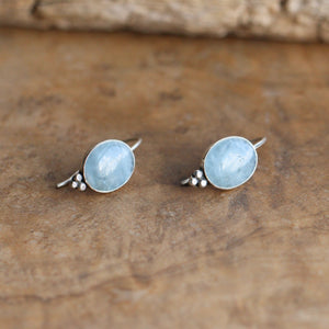 Ready to Ship - Aquamarine Piper Earrings - Boho Aquamarine Jewelry - March Birthstone - Silversmith