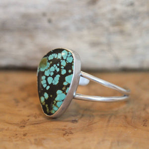 Ready to Ship - Big Turquoise Cuff Bracelet - Turquoise Bangle - Dragonskin Turquoise - Silversmith Bracelet