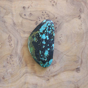 Big Turquoise Cuff Bracelet - Turquoise Bangle - Dragonskin Turquoise - Silversmith Bracelet