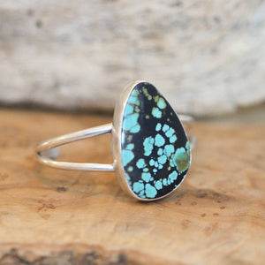 Ready to Ship - Big Turquoise Cuff Bracelet - Turquoise Bangle - Dragonskin Turquoise - Silversmith Bracelet