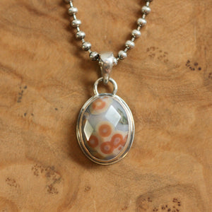 Ocean Jasper Necklace - Ocean Jasper Pendant - .925 Sterling Silver - OOAK