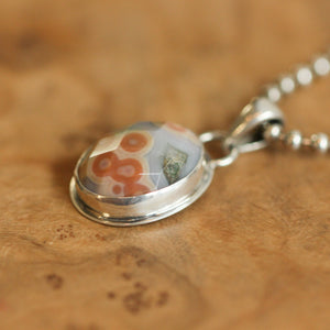 Ocean Jasper Necklace - Ocean Jasper Pendant - .925 Sterling Silver - OOAK