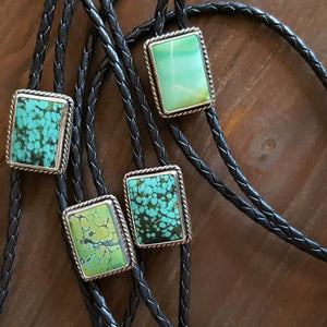 Turquoise Bolo Tie - Choose Your Own Stone - .925 Sterling Silver - Turquoise Bolo - OOAK