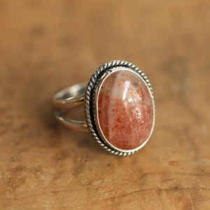 Sunstone Boho Ring - .925 Sterling Silver - Choose Your Own Stone - Silversmith Ring