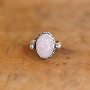 Morganite Lasso Ring - Morganite Boho Ring - Choose your own Beryl Stone - Sterling Silver