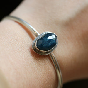 Apatite Cuff Bracelet - .925 Sterling Silver - Apatite Bracelet