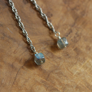 Faceted Labradorite Mock Bolo - Silversmith - .925 Sterling Silver - Labradorite Necklace