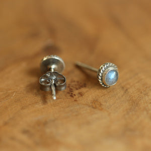 Itty Bitty Posts - Labradorite Posts - Citrine Earrings - Garnet Studs - Peridot Posts - Silversmith