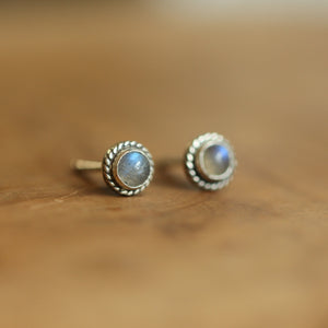 Itty Bitty Posts - Labradorite Posts - Citrine Earrings - Garnet Studs - Peridot Posts - Silversmith