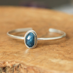 Apatite Cuff Bracelet - .925 Sterling Silver - Apatite Bracelet