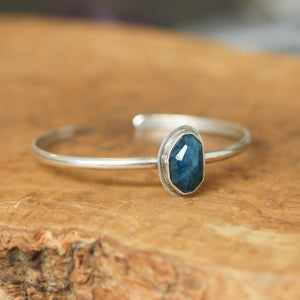 Apatite Cuff Bracelet - .925 Sterling Silver - Apatite Bracelet