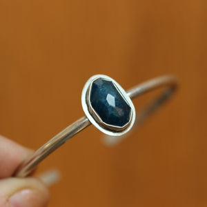 Apatite Cuff Bracelet - .925 Sterling Silver - Apatite Bracelet