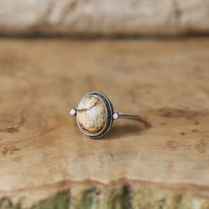 Picture Jasper Delica Ring - Picture Jasper Ring - .925 Sterling Silver - Silversmith - OOAK