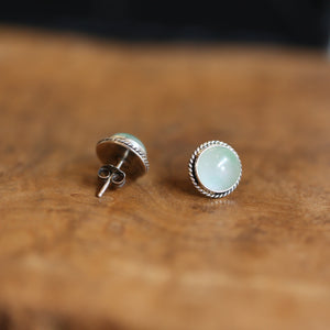 Jade Traditional Posts - Jade Posts - Jade Studs - .925 Sterling Silver - Jade Earrings