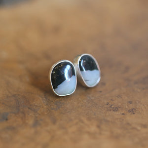 Ready to Ship - Ocean Jasper Posts - Silversmith Post Earrings - Sterling Silver Studs