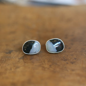 Ready to Ship - Ocean Jasper Posts - Silversmith Post Earrings - Sterling Silver Studs