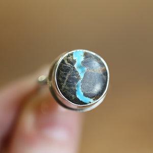 Sierra Nevada Turquoise Ring - Sierra Nevada Boulder Turquoise - OOAK Turquoise Ring - Silversmith