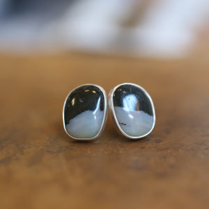 Ready to Ship - Ocean Jasper Posts - Silversmith Post Earrings - Sterling Silver Studs