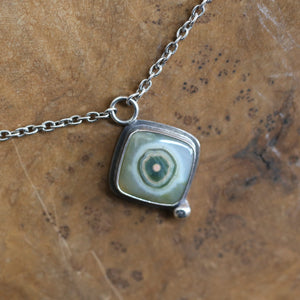 Orbs Eye Ocean Jasper Pendant - .925 Silversmith - Choose Your Stone - Ocean Jasper Necklace - OOAK