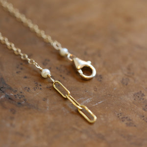 Ready to Ship - 14K Dendritic Quartz Pendant - Gold Pronged Pendant - Dendritic Quartz Necklace