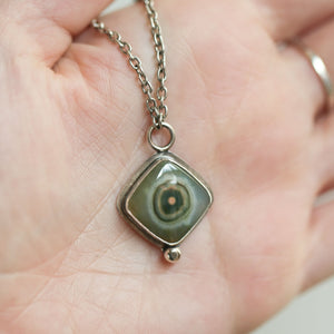 Orbs Eye Ocean Jasper Pendant - .925 Silversmith - Choose Your Stone - Ocean Jasper Necklace - OOAK