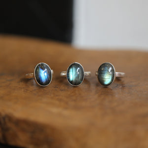 Ready to Ship - Labradorite Ring - .925 Sterling Silver - Silversmith Ring