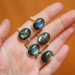 Ready to Ship - Labradorite Ring - .925 Sterling Silver - Silversmith Ring